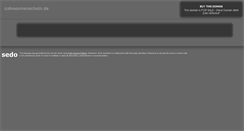 Desktop Screenshot of cafesonnenschein.de